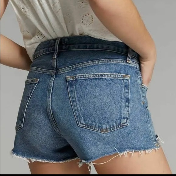 Agolde Shorts | Agolde Parker Ultra High-Rise Denim Shorts Distressed Sz. 27 - Picture 2 of 9